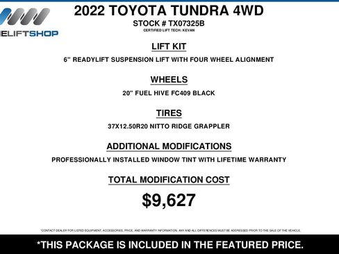 Used 2022 Toyota Tundra Limited w/ TRD Off-Road Package image 2