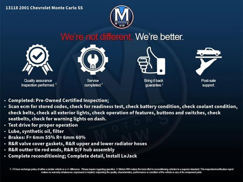 Used 2001 Chevrolet Monte Carlo SS w/ Preferred Equipment Group image 3