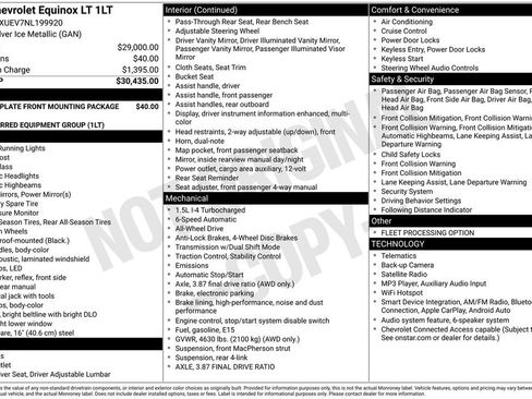 Used 2022 Chevrolet Equinox LT AWD/4WD image 36