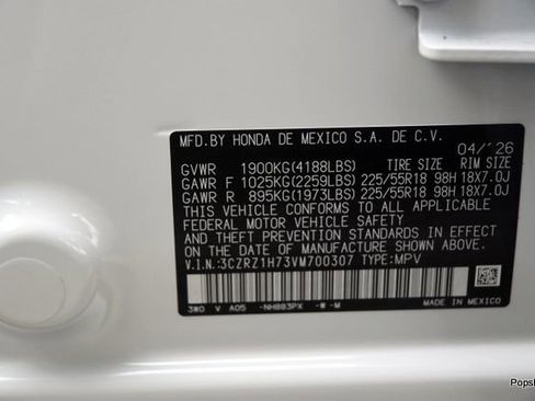 New 2027 Honda HR-V EX-L image 20