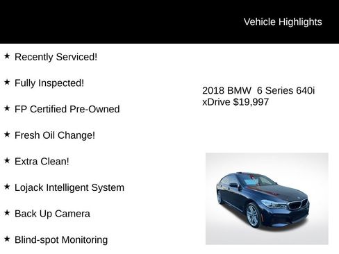 Used 2018 BMW 640i Gran Turismo xDrive w/ M Sport Package image 2