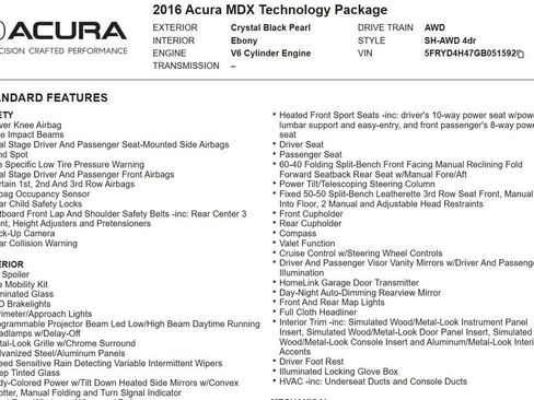 Used 2016 Acura MDX SH-AWD w/ Technology Package image 20