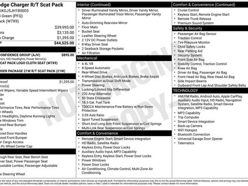 Used 2018 Dodge Charger R/T Scat Pack w/ Driver Confidence Group RWD image 4