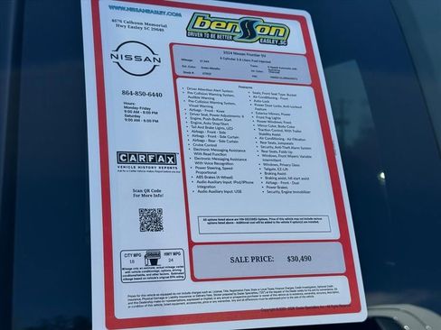 Certified 2024 Nissan Frontier SV w/ SV Convenience Package image 27