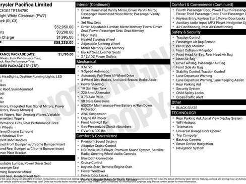 New 2026 Chrysler Pacifica Limited w/ S Appearance Package image 28