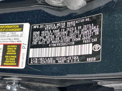 Used 2016 Toyota Camry XLE FWD image 31