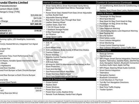 Used 2022 Hyundai Elantra Limited w/ Cargo Package FWD image 4