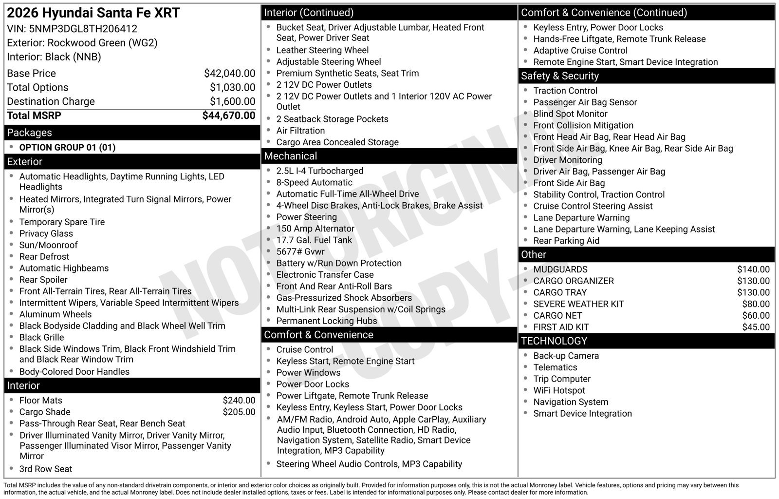 Used 2026 Hyundai Santa Fe XRT AWD/4WD image 31