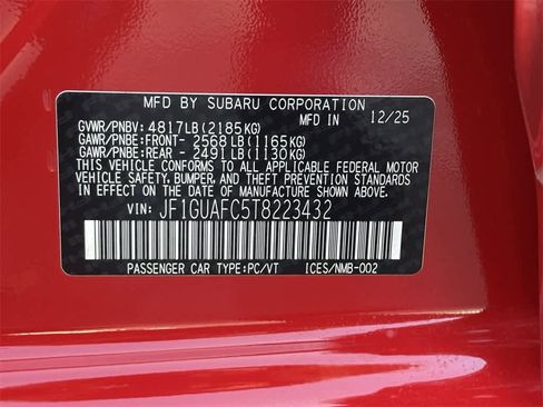 New 2026 Subaru Impreza 2.0i Sport image 21