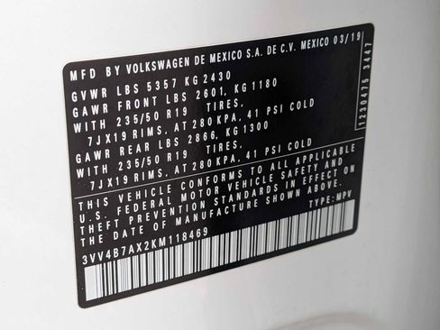 Used 2019 Volkswagen Tiguan SEL Premium AWD/4WD image 33
