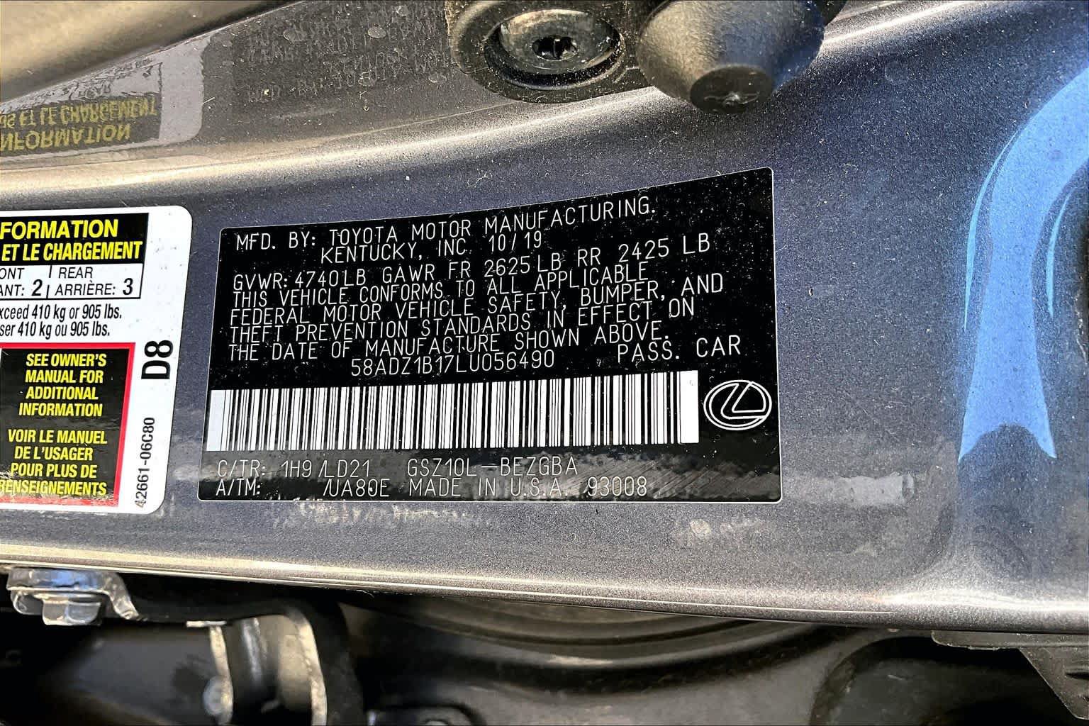 Used 2020 Lexus ES 350 w/ Premium Package FWD image 36