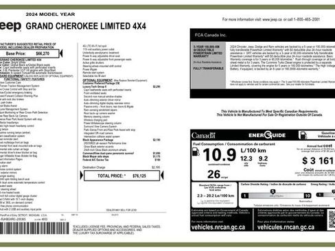 Used 2024 Jeep Grand Cherokee Limited w/ Luxury Tech Group II AWD/4WD image 3