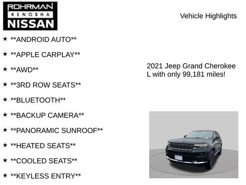 Used 2021 Jeep Grand Cherokee L Summit AWD/4WD image 8