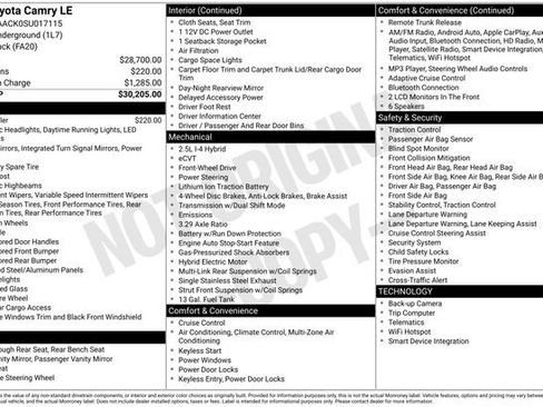 Used 2025 Toyota Camry LE image 4