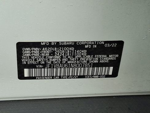 Certified 2022 Subaru WRX GT image 30