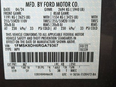 Used 2024 Ford Explorer XLT w/ Equipment Group 202A AWD/4WD image 34