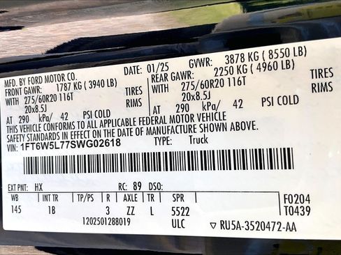 Certified 2025 Ford F150 Lightning Lariat AWD/4WD image 34