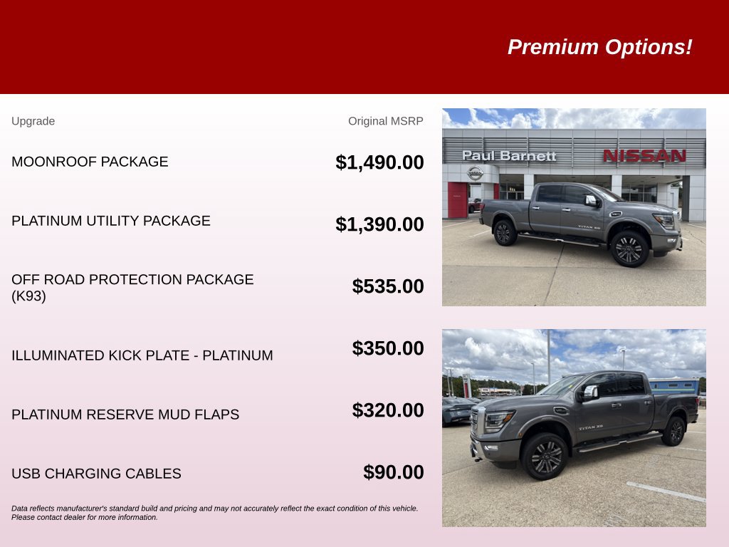 Used 2023 Nissan Titan Platinum Reserve w/ Moonroof Package AWD/4WD image 9