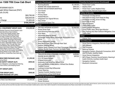Used 2022 RAM 1500 TRX w/ TRX Level 2 Equipment Group AWD/4WD image 37