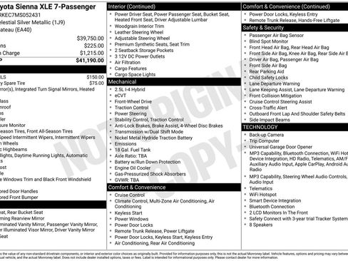 Used 2021 Toyota Sienna XLE FWD image 47