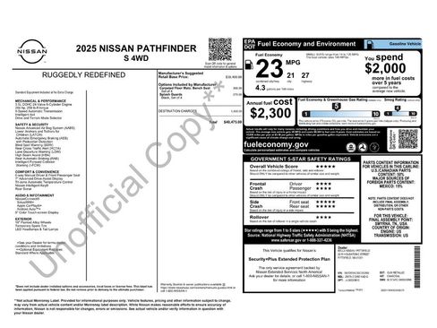 New 2025 Nissan Pathfinder S image 11