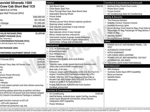 Used 2020 Chevrolet Silverado 1500 Custom w/ Custom Value Package AWD/4WD image 11