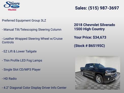 Used 2018 Chevrolet Silverado 1500 High Country AWD/4WD image 28