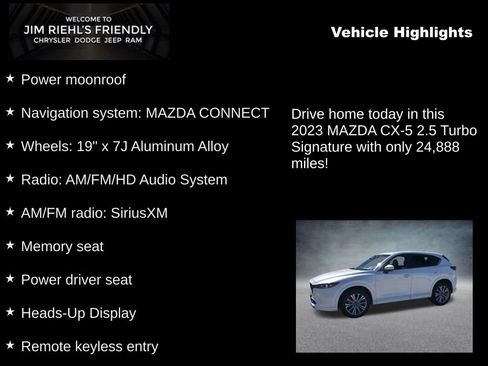 Used 2023 MAZDA CX-5 Signature AWD/4WD image 5