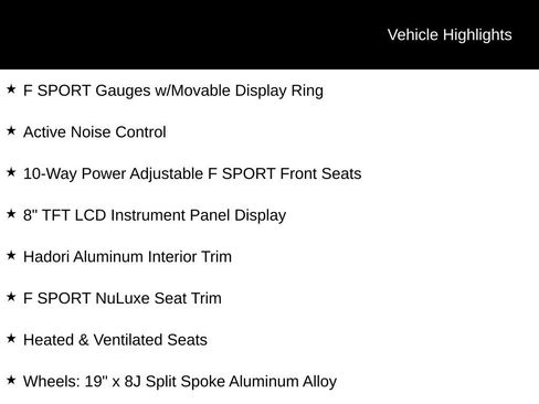 Used 2019 Lexus ES 350 F Sport w/ Accessory Package 2 image 7