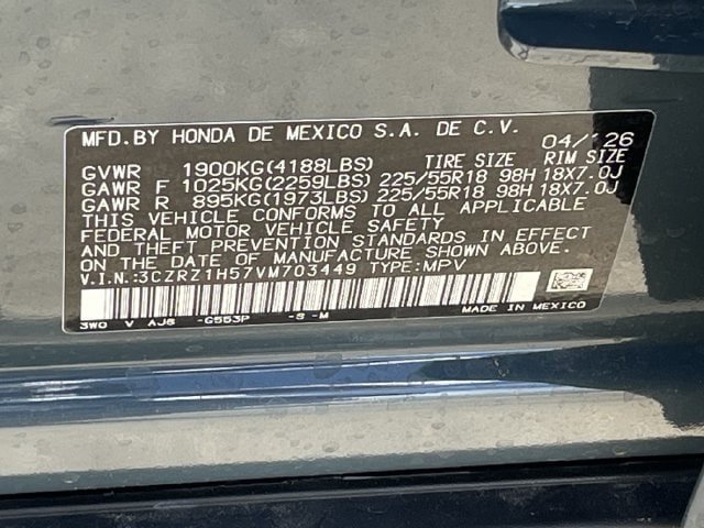 Certified 2027 Honda HR-V Sport image 29