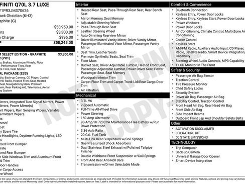 Used 2018 INFINITI Q70 L 3.7 image 1