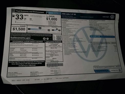 New 2026 Volkswagen Jetta SE FWD image 18