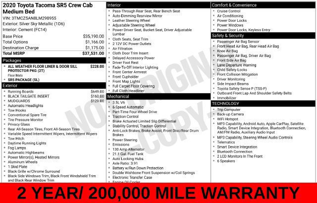 Used 2020 Toyota Tacoma SR5 AWD/4WD image 9