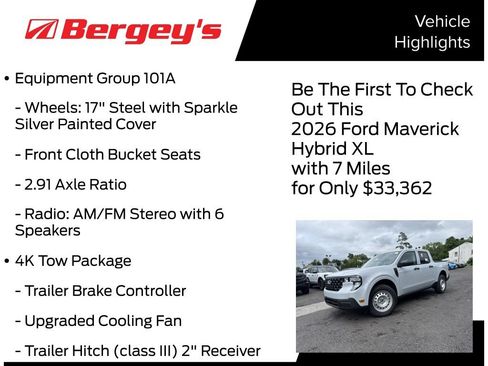 New 2026 Ford Maverick XL w/ Equipment Group 101A AWD/4WD image 5