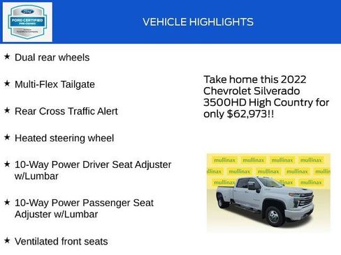 Used 2022 Chevrolet Silverado 3500 High Country AWD/4WD image 20