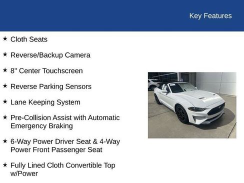 Certified 2022 Ford Mustang Convertible w/ Equipment Group 101A RWD image 28