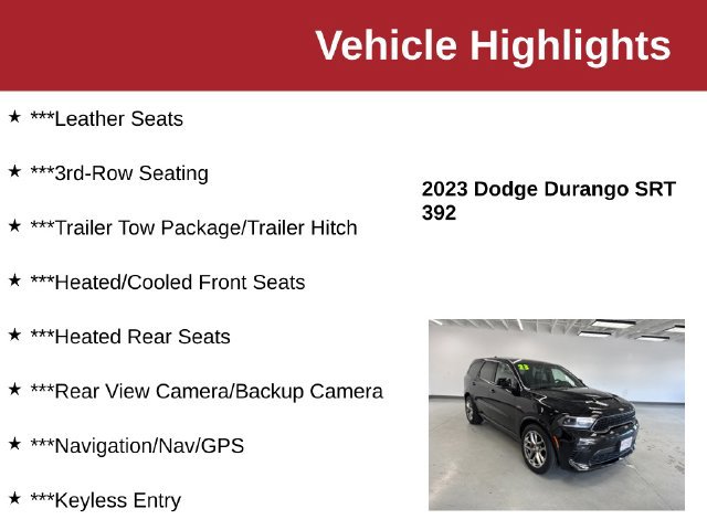 Used 2023 Dodge Durango SRT w/ Trailer Tow Group IV AWD/4WD image 10