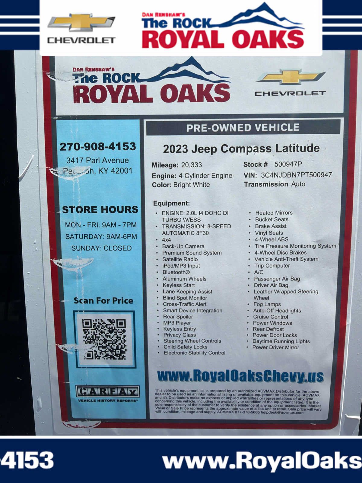 Used 2023 Jeep Compass Latitude AWD/4WD image 30