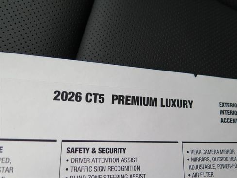 New 2026 Cadillac CT5 Premium Luxury w/ Technology Package RWD image 9