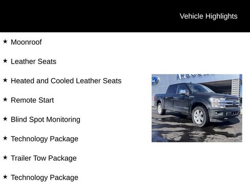 Used 2018 Ford F150 Platinum w/ Equipment Group 701A Luxury image 6