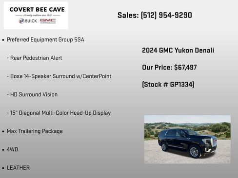 Certified 2024 GMC Yukon Denali w/ Max Trailering Package AWD/4WD image 24