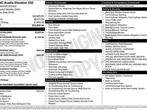 New 2026 GMC Acadia Elevation w/ Black Edition FWD image 25