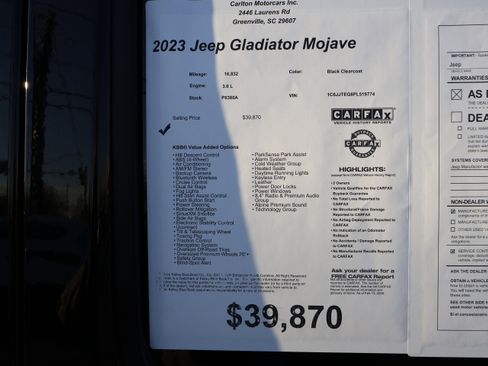 Used 2023 Jeep Gladiator Mojave w/ Trailer Tow Package image 36