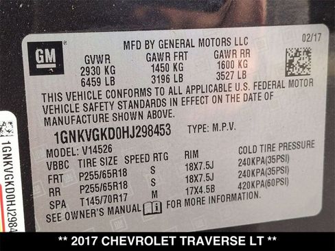 Used 2017 Chevrolet Traverse LT image 30