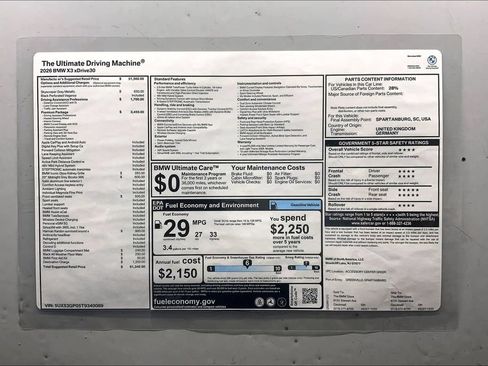 New 2026 BMW X3 xDrive30i w/ Premium Package AWD/4WD image 12