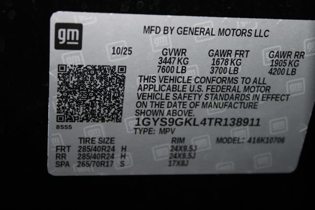 Used 2026 Cadillac Escalade Platinum Sport w/ LPO, ONYX Package AWD/4WD image 51