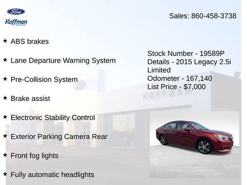 Used 2015 Subaru Legacy 2.5i Limited AWD/4WD image 30