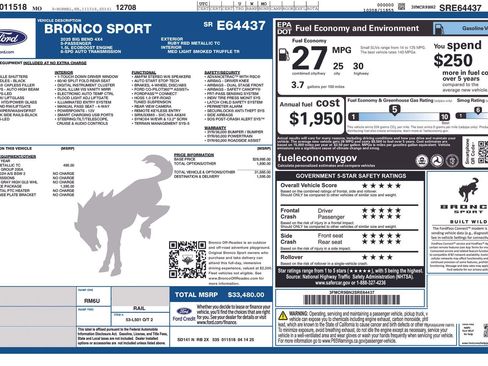 Used 2025 Ford Bronco Sport Big Bend w/ Convenience Package AWD/4WD image 19