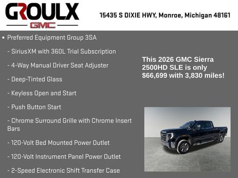 Used 2026 GMC Sierra 2500 SLE w/ SLE Value Package; image 8