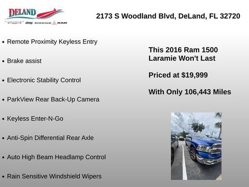 Used 2016 RAM 1500 Laramie w/ Convenience Group AWD/4WD image 12